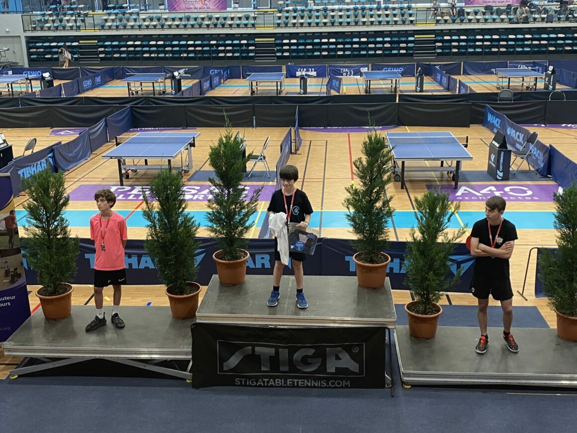 Tom Durin sur le podium du championnat de France