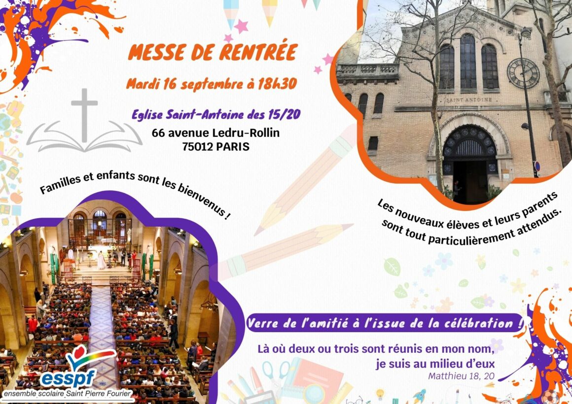 Messe de rentrée du 16 septembre